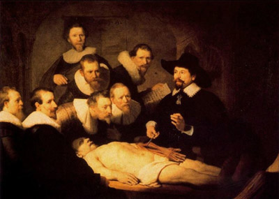 "La leccin de anatoma del doctor Nicolaes Tulp", 1632 de Rembrandt (1606-1669)